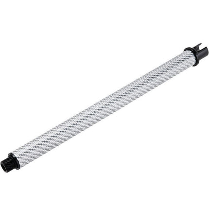 Dr. Black Light Weight Carbon Fiber 12 Inches Outer Barrel -14mm CCW Counter-Clockwise Thread For Tokyo Marui M4 Series MWS GBB Rifles Airsoft