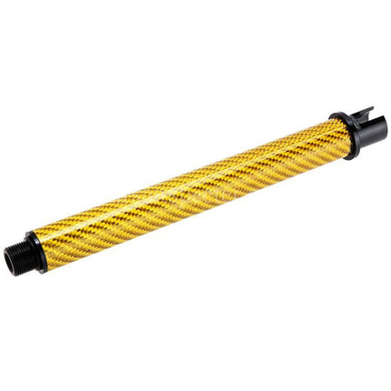 Dr. Black Light Weight Carbon Fiber 7 Inches Outer Barrel -14mm CCW Counter-Clockwise Thread For Tokyo Marui M4 Series MWS GBB Rifles Airsoft