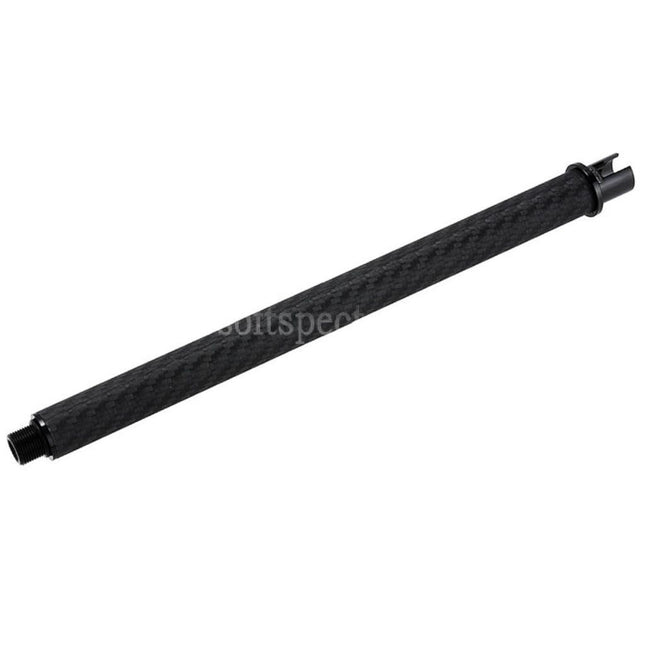 Dr. Black Light Weight Carbon Fiber 9 Inches Outer Barrel -14mm CCW Counter-Clockwise Thread For Tokyo Marui M4 Series MWS GBB Rifles Airsoft