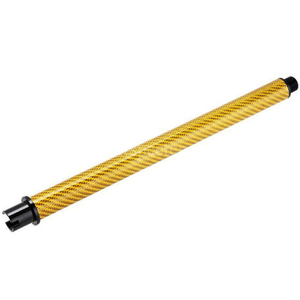 Dr. Black Light Weight Carbon Fiber 9 Inches Outer Barrel -14mm CCW Counter-Clockwise Thread For Tokyo Marui M4 Series MWS GBB Rifles Airsoft