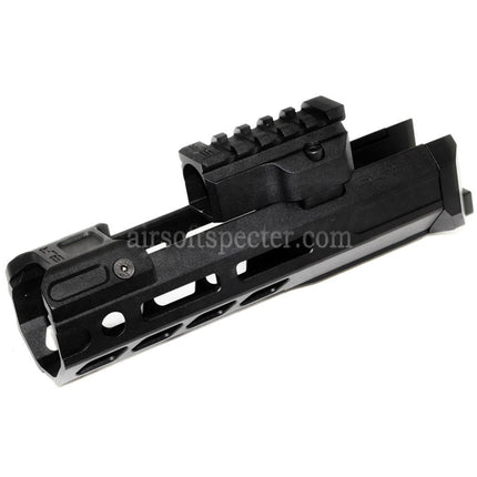 Kit de rail de garde-main M-LOK étendu Dytac SLR Rifleworks ION Lite 165 mm 6,5 pouces avec canon externe pour répliques Airsoft GBB de la série GHK AK, noir