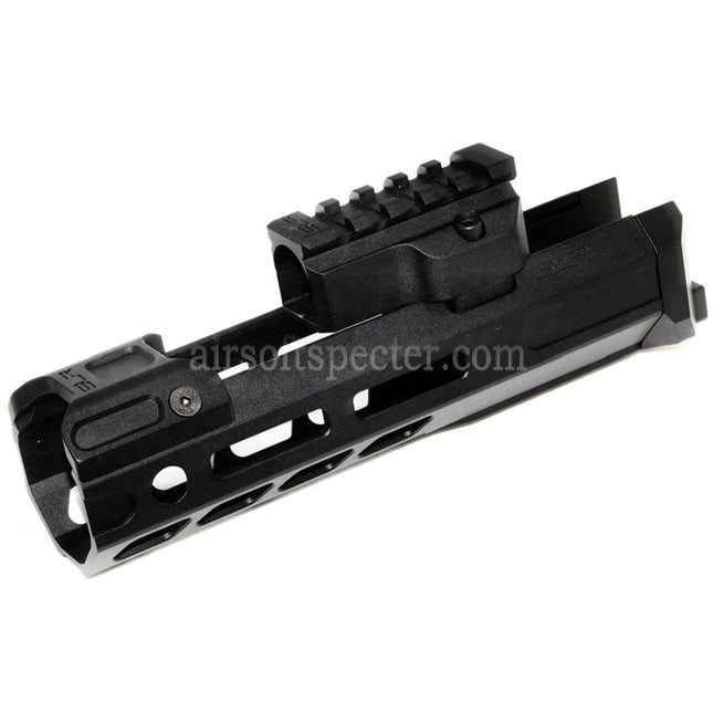 Dytac SLR Rifleworks ION Lite 165mm 6.5 Inches Extended M-LOK Handguard Rail System Kit with Outer Barrel For GHK AK Series GBB Rifles Airsoft Black