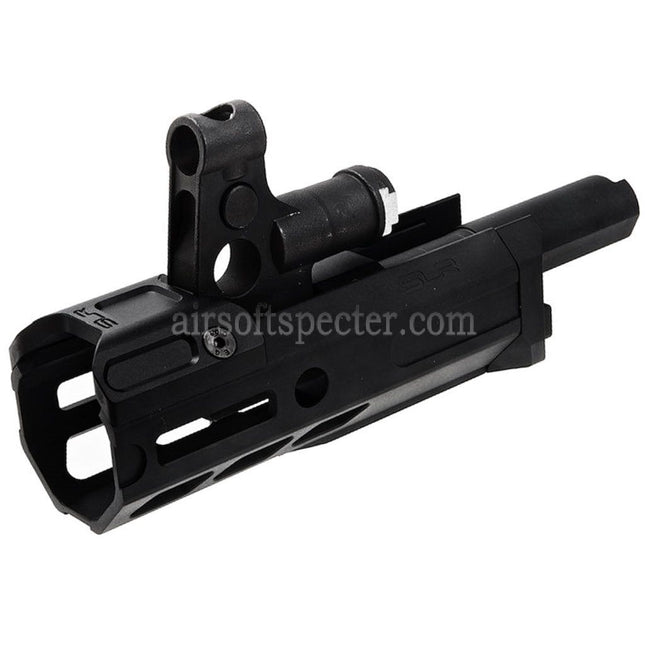 Dytac SLR Rifleworks 125mm 4.7 Inches Light M-LOK Extended Handguard Rail System Kit with Outer Barrel For Tokyo Marui AKM Series GBB Rifles Airsoft Black