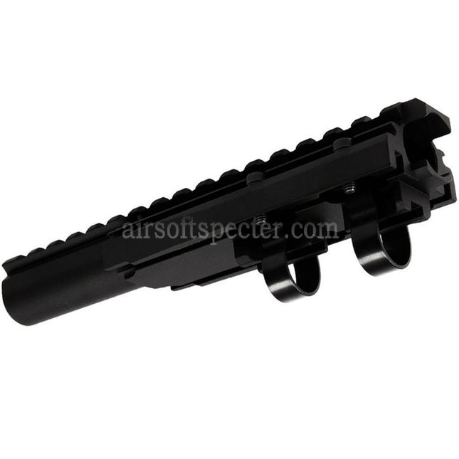 Hephaestus 20mm Picatinny Railed Gas Tube Type III For AK Series AEG GBB Rifles Airsoft Black