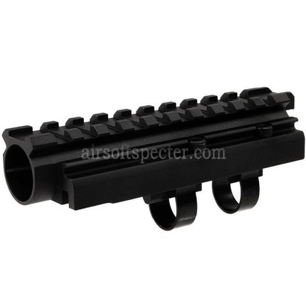 Hephaestus 20mm Picatinny Railed Gas Tube Type III For AKS-74U AKMSU Series AEG GBB Rifles Airsoft Black