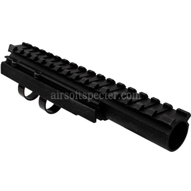 Hephaestus Aluminum 20mm Railed Gas Tube For Tokyo Marui AK Series GBB Rifles Airsoft Black