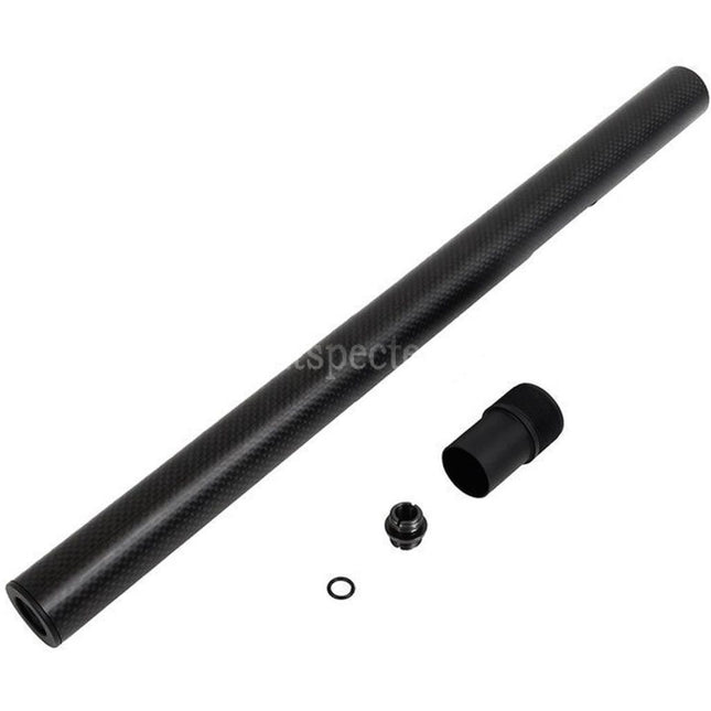 Laylax PSS 421mm Carbon Fiber Outer Barrel For Tokyo Marui VSR-10 G-Spec Series Bolt Action Sniper Airsoft Black