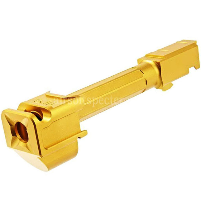 RGW ARC9 Outer Barrel with Sparc-M V2-G5 Compensator -14mm CCW For VFC G45 G19X Series GBB Pistols Airsoft Gold
