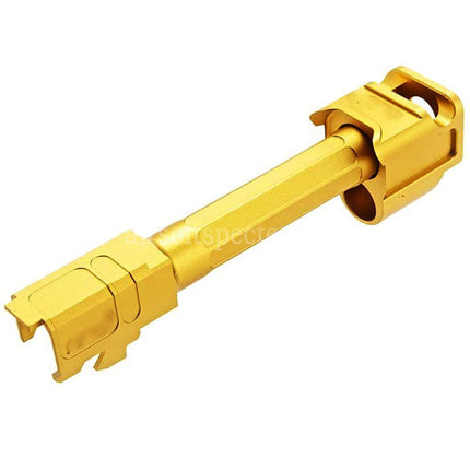 RGW ARC9 Outer Barrel with Sparc-M V2-G5 Compensator -14mm CCW For VFC G45 G19X Series GBB Pistols Airsoft Gold