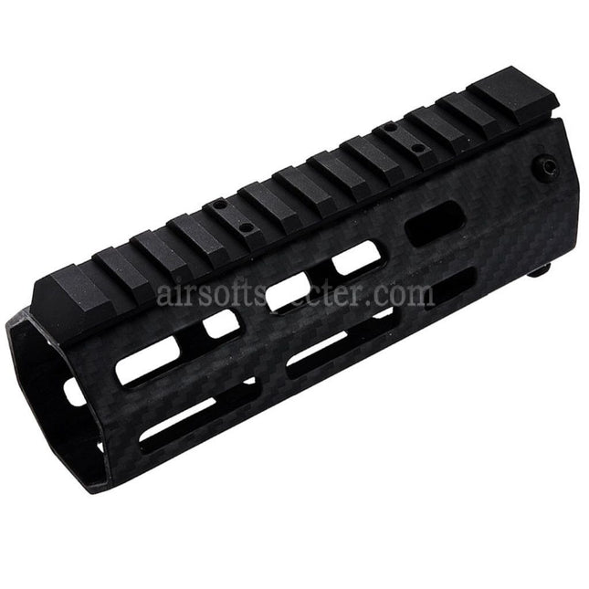 Revanchist Airsoft 145mm 5.5 Inches Lightweight Carbon Fiber M-LOK Handguard Rail System For Tokyo Marui M4 Series MWS GBB Rifles Black