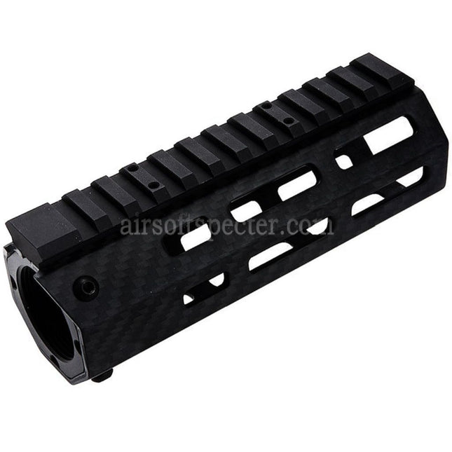 Revanchist Airsoft 145mm 5.5 Inches Lightweight Carbon Fiber M-LOK Handguard Rail System For Tokyo Marui M4 Series MWS GBB Rifles Black