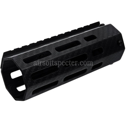 Revanchist Airsoft 145mm 5.5 Inches Lightweight Carbon Fiber M-LOK Handguard Rail System For Tokyo Marui M4 Series MWS GBB Rifles Black
