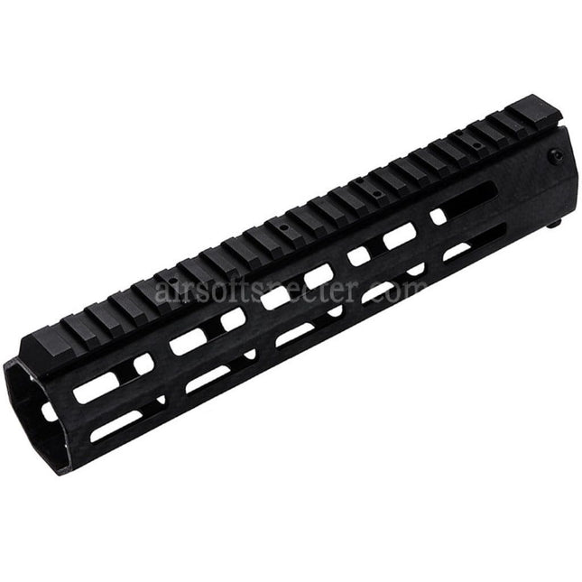 Revanchist Airsoft 245mm 9.5 Inches Lightweight Carbon Fiber M-LOK Handguard Rail System For Tokyo Marui M4 Series MWS GBB Rifles Black