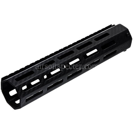 Revanchist Airsoft 245mm 9.5 Inches Lightweight Carbon Fiber M-LOK Handguard Rail System For Tokyo Marui M4 Series MWS GBB Rifles Black