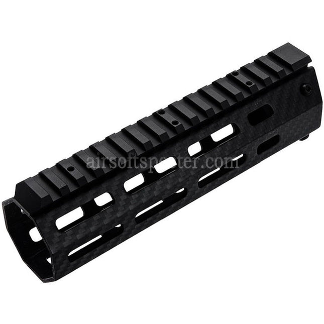 Revanchist Airsoft 180mm 7 Inches Lightweight Carbon Fiber M-LOK Handguard Rail System For Tokyo Marui M4 Series MWS GBB Rifles Black