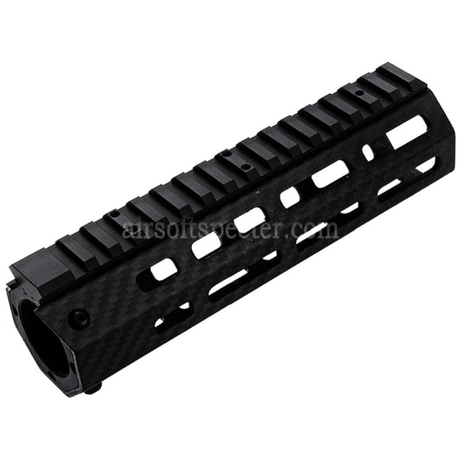 Revanchist Airsoft 180mm 7 Inches Lightweight Carbon Fiber M-LOK Handguard Rail System For Tokyo Marui M4 Series MWS GBB Rifles Black
