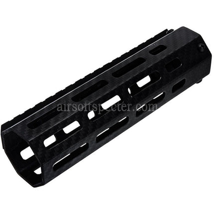 Revanchist Airsoft 180mm 7 Inches Lightweight Carbon Fiber M-LOK Handguard Rail System For Tokyo Marui M4 Series MWS GBB Rifles Black
