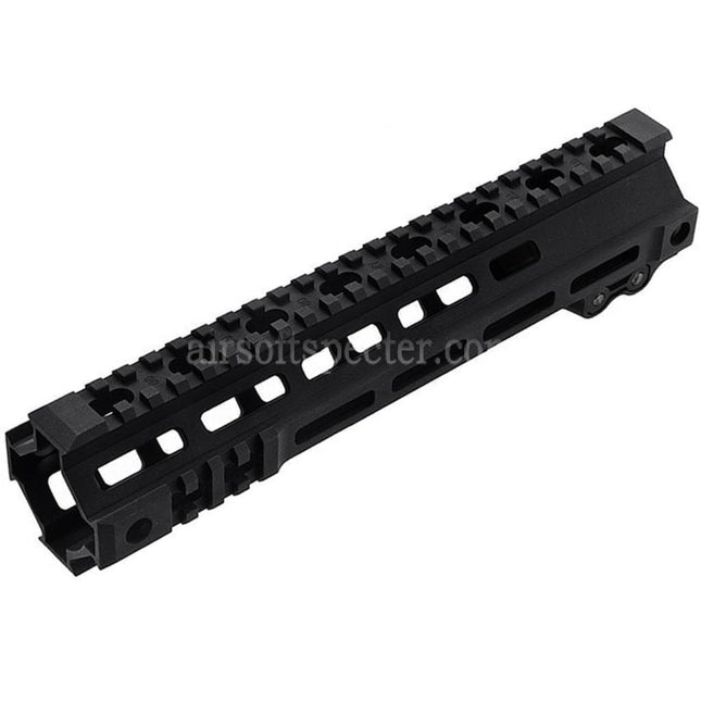 Z-Parts Aluminum 255mm 10 Inches MK4 M-LOK Handguard Rail System with Barrel Nut For GHK M4 Series GBB Rifles Airsoft Black