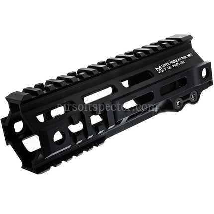 Z-Parts Aluminum 185mm 7 Inches MK4 M-LOK Handguard Rail System with Barrel Nut For Tokyo Marui M4 Series MWS GBB Rifles Airsoft Black