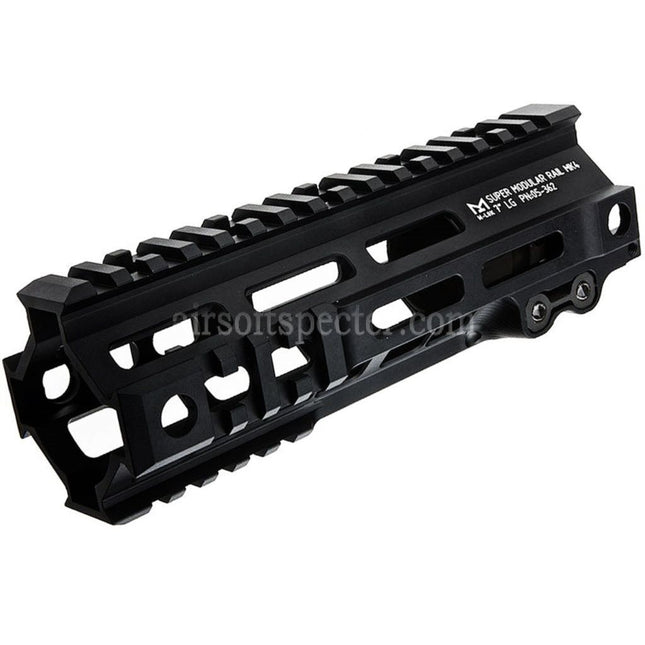 Z-Parts Aluminum 185mm 7 Inches MK4 M-LOK Handguard Rail System with Barrel Nut For Tokyo Marui M4 Series MWS GBB Rifles Airsoft Black
