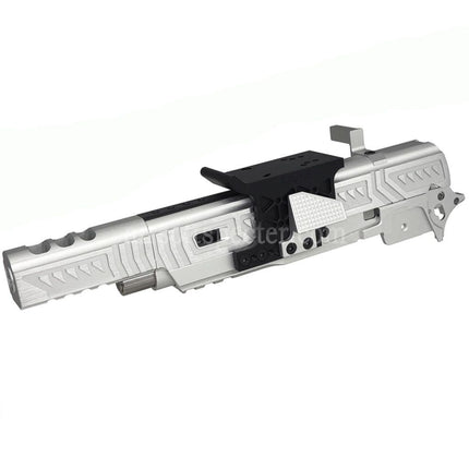 5KU CNC Aluminum Limcat Sabercat Style Barrel Slide Middle Frame Kit Complete Set Suitable For Tokyo Marui Hi-Capa Series GBB Pistols Airsoft