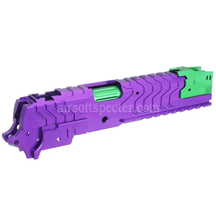 5KU CNC Aluminum Matrix Style Outer Barrel Middle Frame Slide Set For Tokyo Marui Hi-Capa Series GBB Pistols Airsoft