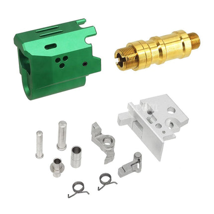 5KU CNC Aluminum Matrix Style Outer Barrel Middle Frame Slide Set For Tokyo Marui Hi-Capa Series GBB Pistols Airsoft