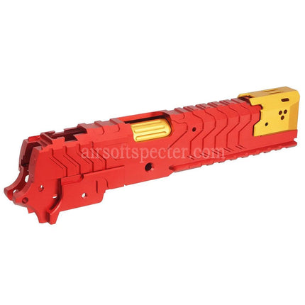5KU CNC Aluminum Matrix Style Outer Barrel Middle Frame Slide Set For Tokyo Marui Hi-Capa Series GBB Pistols Airsoft