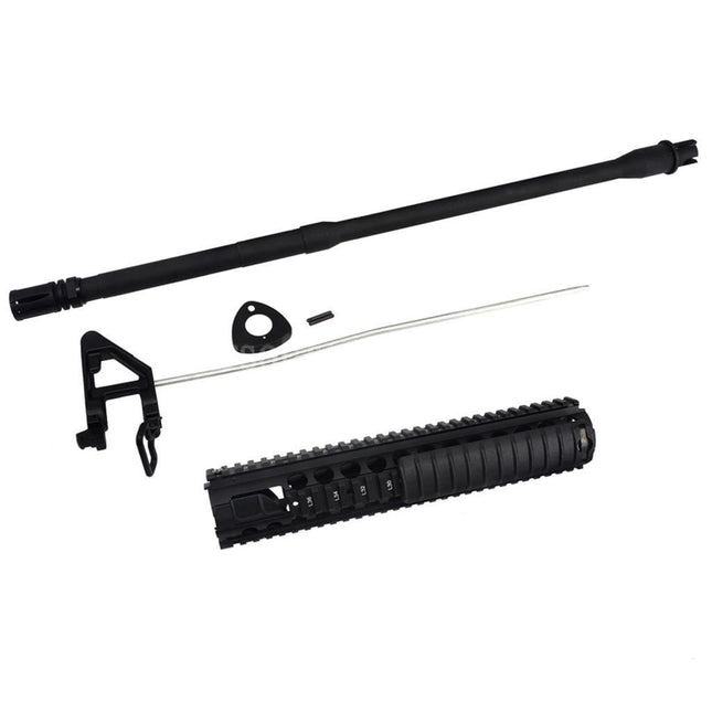 DOUBLE BELL 300mm SR16 M5 M16A4 Style Front Assembly Handguard Rail System with Outer Barrel For CYMA D-BOYS DOUBLE BELL E&C JG GOLDEN EAGLE Echo1 Tokyo Marui AR M4 M16 Series AEG Rifles Airsoft Black