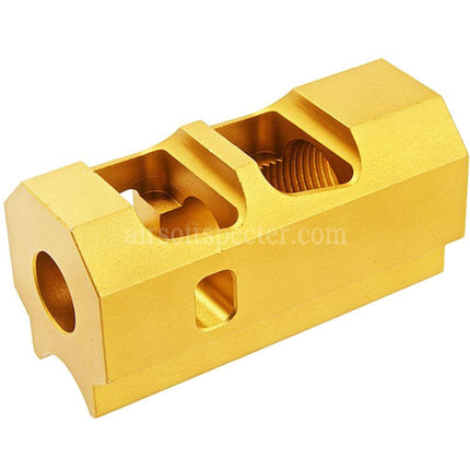 Revanchist Airsoft Aluminum INF Style Compensator -14mm CCW Counter-Clockwise Thread Suitable For Tokyo Marui Hi-Capa Series GBB Pistols