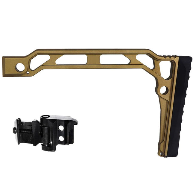 5KU Aluminum SS-8RP Skeleton Folding Rifle Stock For 20mm Picatinny Stock Adaptor Rifles Airsoft