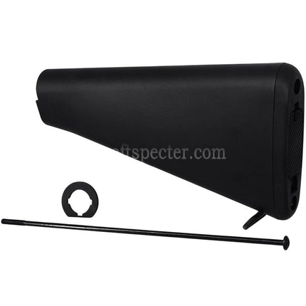 E&C Polymer M16A1 Fixed Stock For E&C M4 M16 Series AEG Rifles Airsoft Black