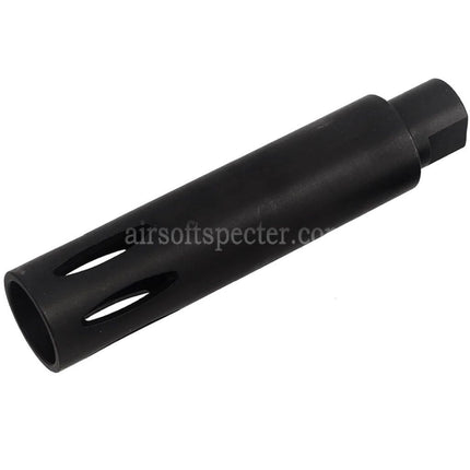 CYMA 113mm XM177 E1 Style Flash Hider For -14mm CCW Counter-Clockwise Thread Barrel Rifles Airsoft Black