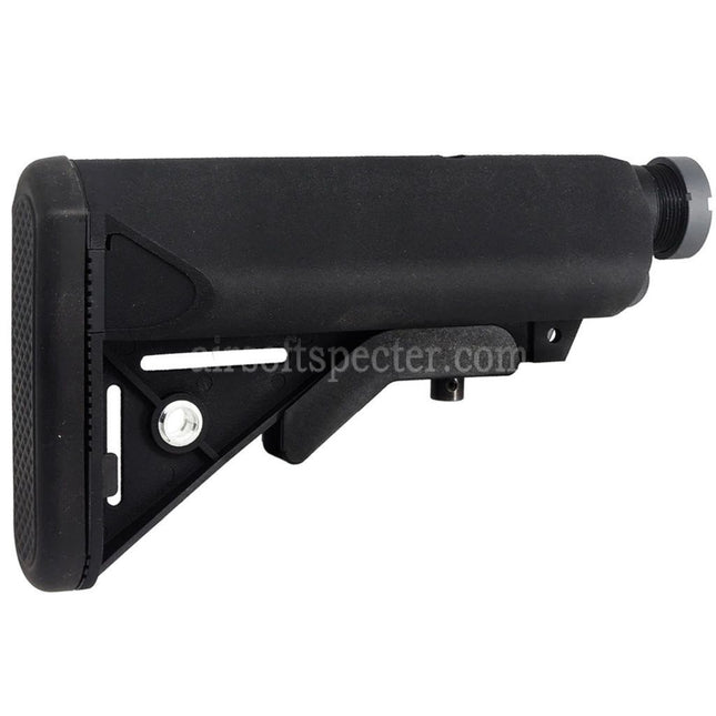 D-Boys 6-Position LMT Style Special Force Crane Stock with Tube For Tokyo Marui M4 Series AEG Rifles Airsoft Black
