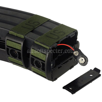 BATTLEAXE 1200rd Electric Dual Magazine with Dummy Bullet For M4 M16 Series AEG Rifles Airsoft