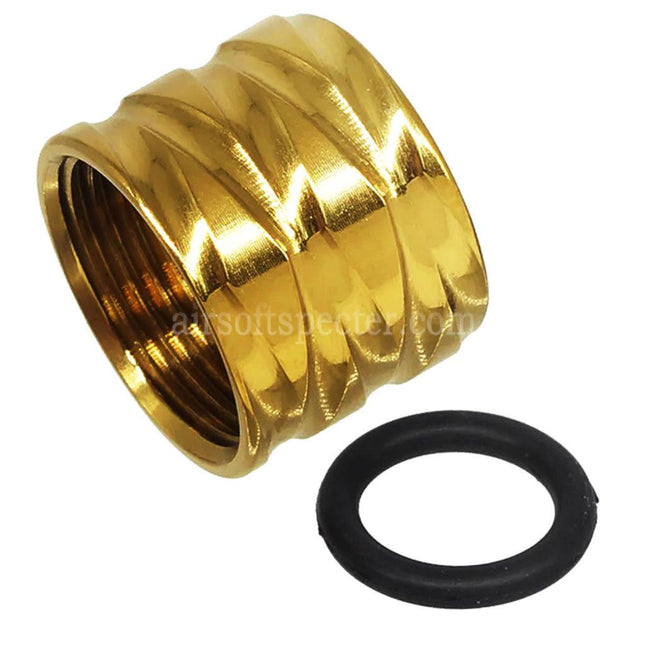 5KU Rhombus Knurled Thread Protector Barrel Cover For -14mm CCW Counter-clockwise Thread Outer Barrel Pistols Airsoft