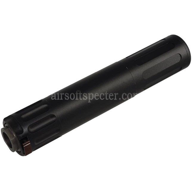 5KU 195mm AAC SR7 Style QD Suppressor Silencer with 3-Prong Flash Hider For -14mm CCW Counter-Clockwise Thread Barrel Rifles Airsoft