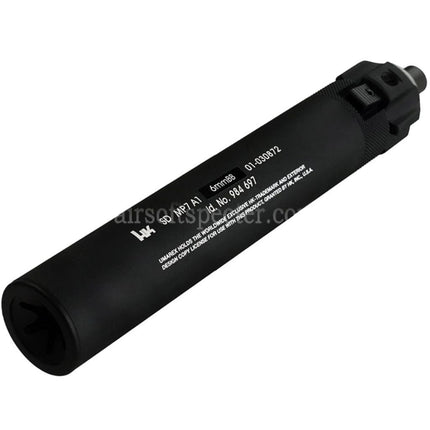 Silencieux VFC (sous licence H&K) MP7A1 Quick Detach pour répliques GBB KSC MP7 Series Airsoft Noir