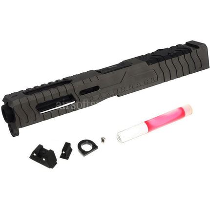 5KU CNC Aluminum 9INE RMR Ready Barrel Slide Set For WE Tokyo Marui G17 Gen3 Series GBB Pistols Airsoft