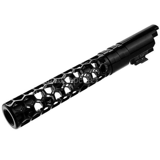 Dr. Black CNC 6063 Aluminum 5 Inches 125mm Favos Style Outer Barrel +11mm CW For Armorer Works AW WE-TECH Tokyo Marui Hi-Capa 5.1 Series GBB Pistols Airsoft