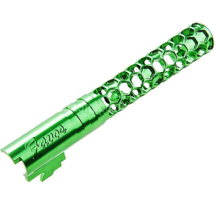 Dr. Black CNC 6063 Aluminum 5 Inches 125mm Favos Style Outer Barrel +11mm CW For Armorer Works AW WE-TECH Tokyo Marui Hi-Capa 5.1 Series GBB Pistols Airsoft