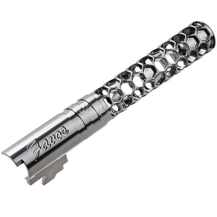 Dr. Black CNC 6063 Aluminum 5 Inches 125mm Favos Style Outer Barrel +11mm CW For Armorer Works AW WE-TECH Tokyo Marui Hi-Capa 5.1 Series GBB Pistols Airsoft