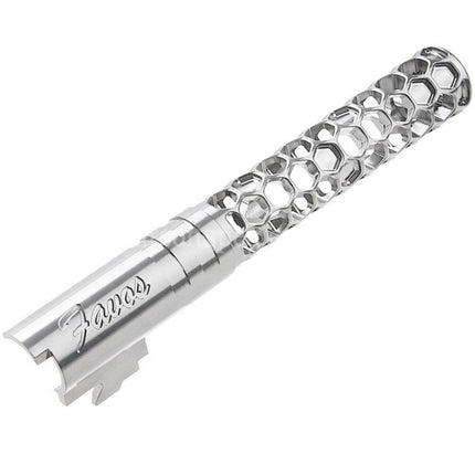 Dr. Black CNC 6063 Aluminum 5 Inches 125mm Favos Style Outer Barrel +11mm CW For Armorer Works AW WE-TECH Tokyo Marui Hi-Capa 5.1 Series GBB Pistols Airsoft