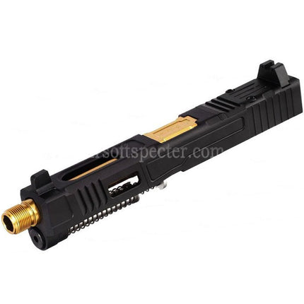 VFC CNC Aluminum Fowler Industries MKII Complete Upper Slide Barrel Set For Elite Force VFC G17 Gen5 GBB Pistols Airsoft Black
