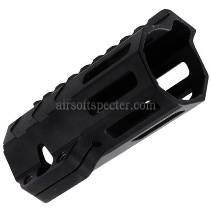 BAD Workhorse CNC Aluminum 4 Inches Free Float M-LOK Handguard Rail System For VFC AR M4 Series GBB Rifles Airsoft Black