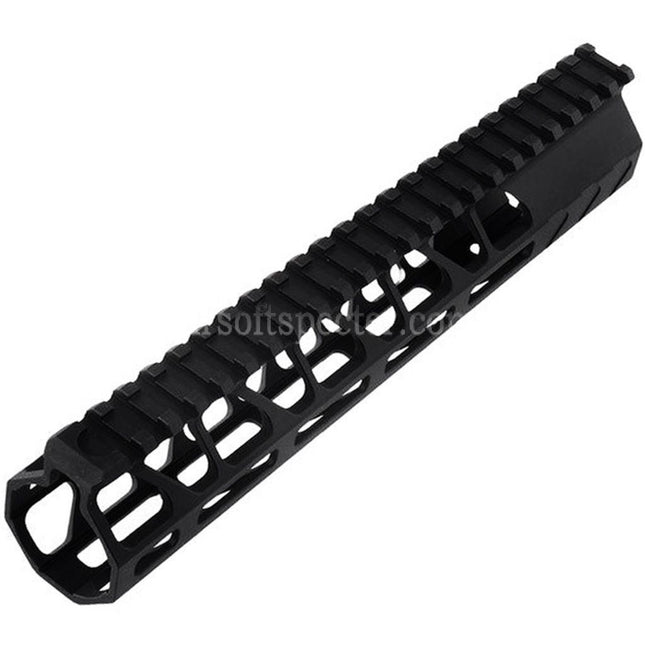 BAD Workhorse CNC Aluminum 9.5 Inches Free Float M-LOK Handguard Rail System For VFC AR M4 Series GBB Rifles Airsoft Black
