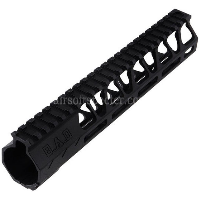 BAD Workhorse CNC Aluminum 9.5 Inches Free Float M-LOK Handguard Rail System For VFC AR M4 Series GBB Rifles Airsoft Black