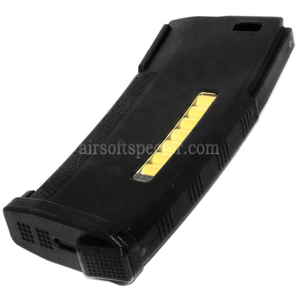 PTS Chargeur polymère amélioré EPM 150 billes Mid-Cap pour répliques AEG M4 M16 Airsoft Noir