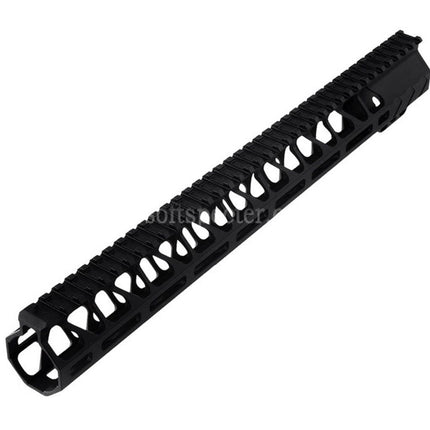 BAD Workhorse CNC Aluminum 15 Inches Free Float M-LOK Handguard Rail System For VFC AR M4 Series GBB Rifles Airsoft Black
