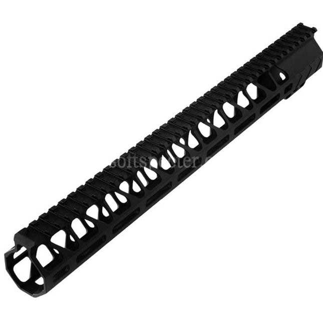 BAD Workhorse CNC Aluminum 15 Inches Free Float M-LOK Handguard Rail System For VFC AR M4 Series GBB Rifles Airsoft Black